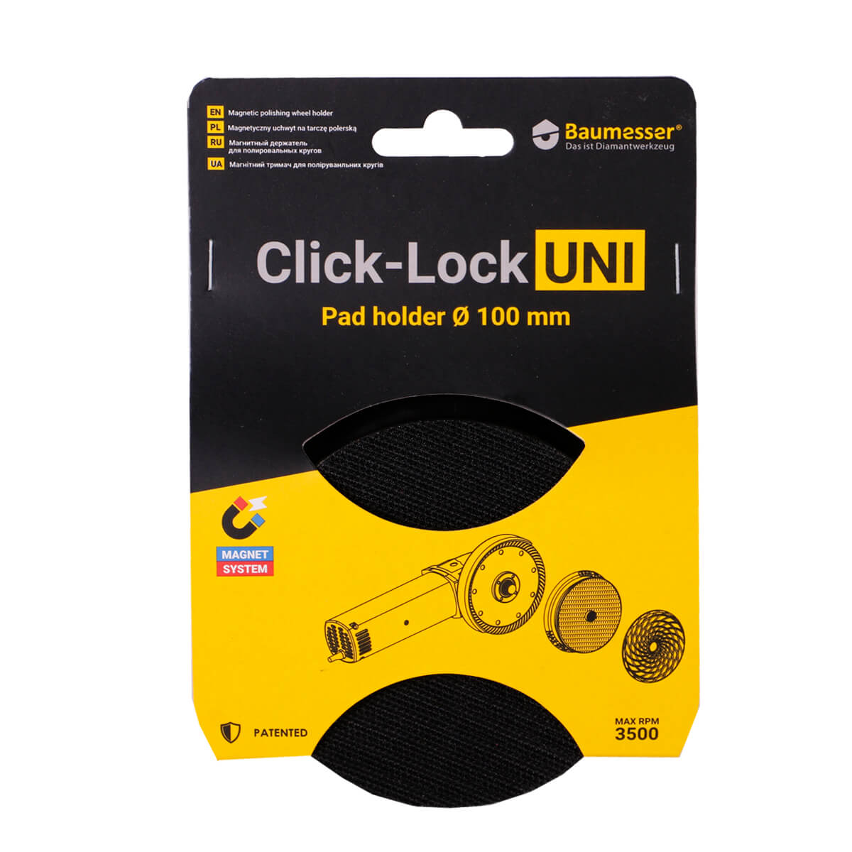 Sujeción magnética para pads Click-Lock UNI